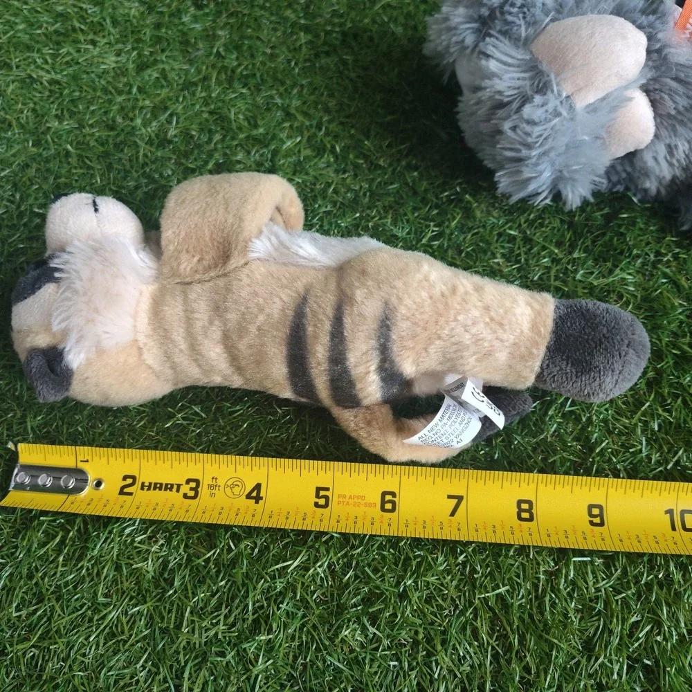 Lot of 3 Wild Republic Huggers Wrist Slap Bracelet Plush Sloth Meerkat Bear